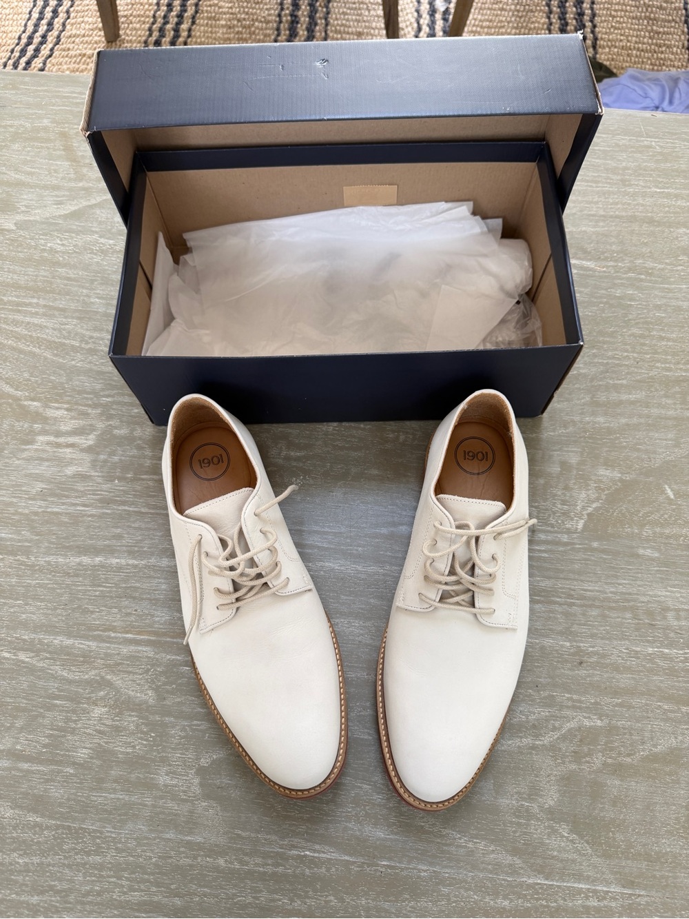 1901 for Nordstrom Men’s White Nubucks. MSMERICK style. Size 11. Brand New.